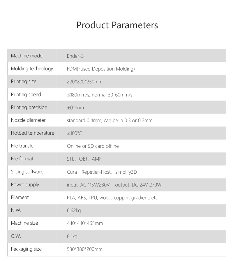 CRIALITY ENDER 3 IMPRIMANTE 3D UK