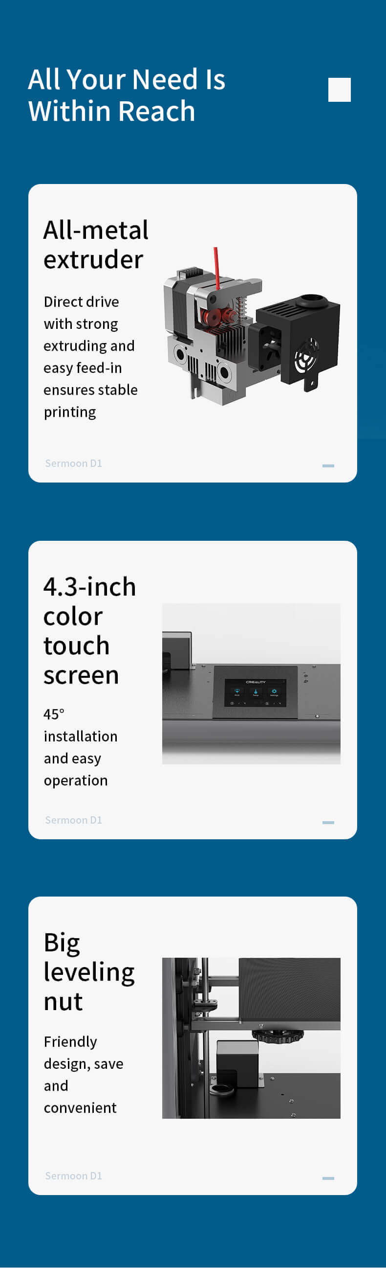 Creality Sermoon Series Enclosed 3d printer