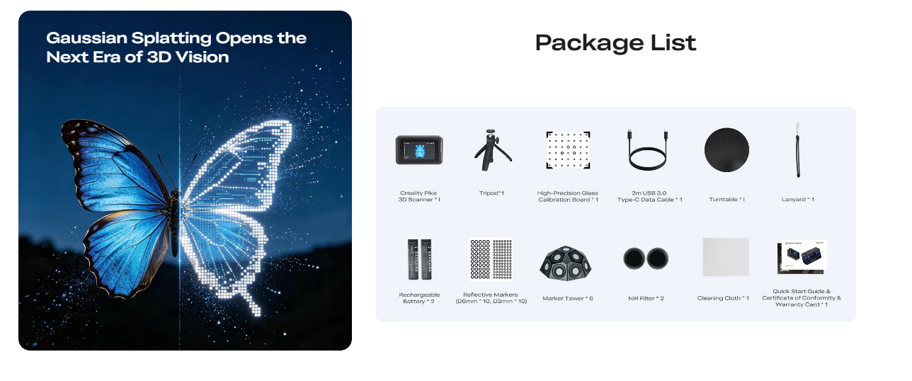 Creality Pika 3D scanner applications