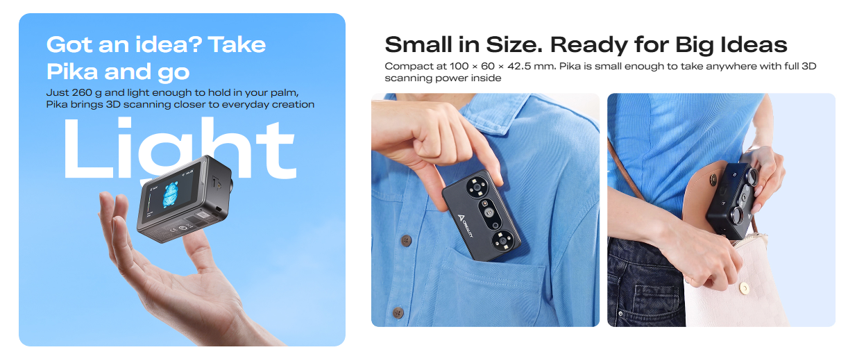Creality Pika compact and portable design